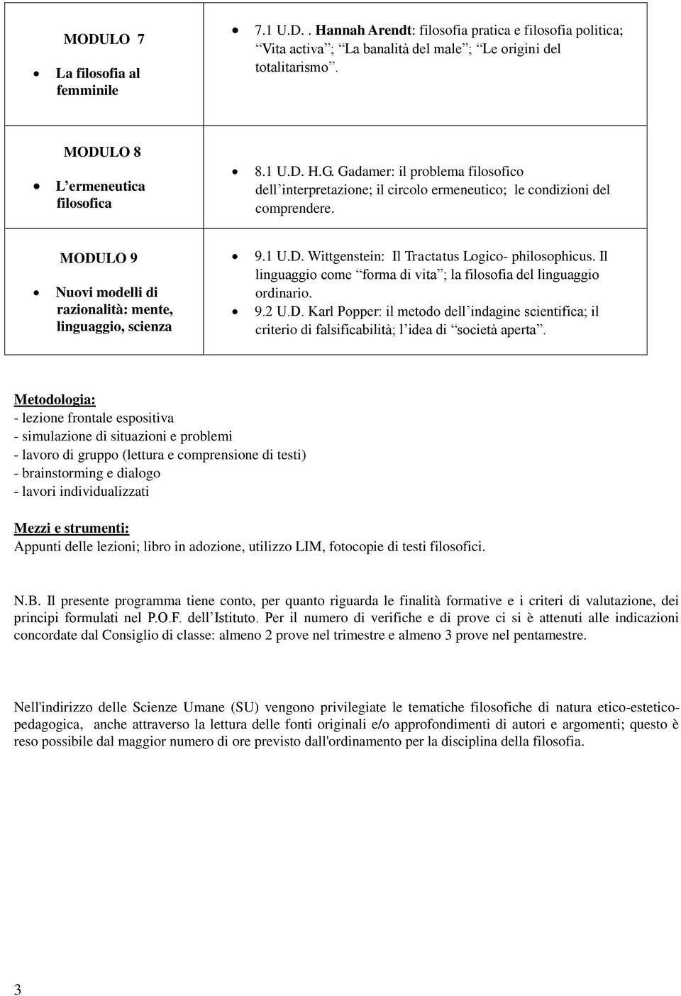 MODULO 9 Nuovi modelli di razionalità: mente, linguaggio, scienza 9.1 U.D. Wittgenstein: Il Tractatus Logico- philosophicus. Il linguaggio come forma di vita ; la filosofia del linguaggio ordinario.