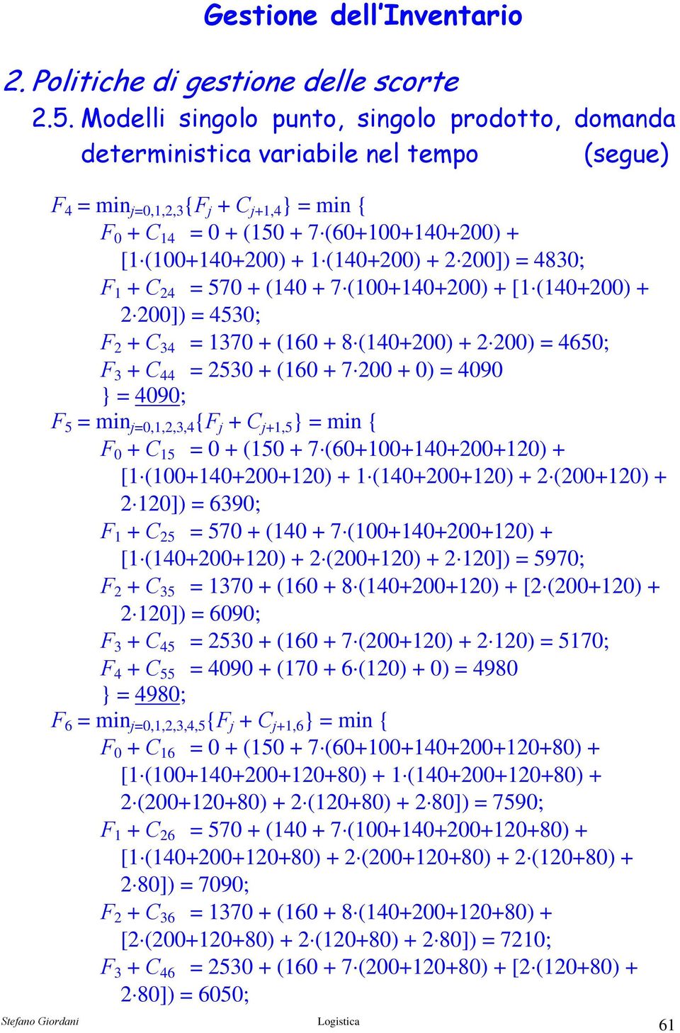 (00+40+200+20) + (40+200+20) + 2 (200+20) + 2 20]) = 6390; F + C 25 = 570 + (40 + 7 (00+40+200+20) + [ (40+200+20) + 2 (200+20) + 2 20]) = 5970; F 2 + C 35 = 370 + (60 + 8 (40+200+20) + [2 (200+20) +