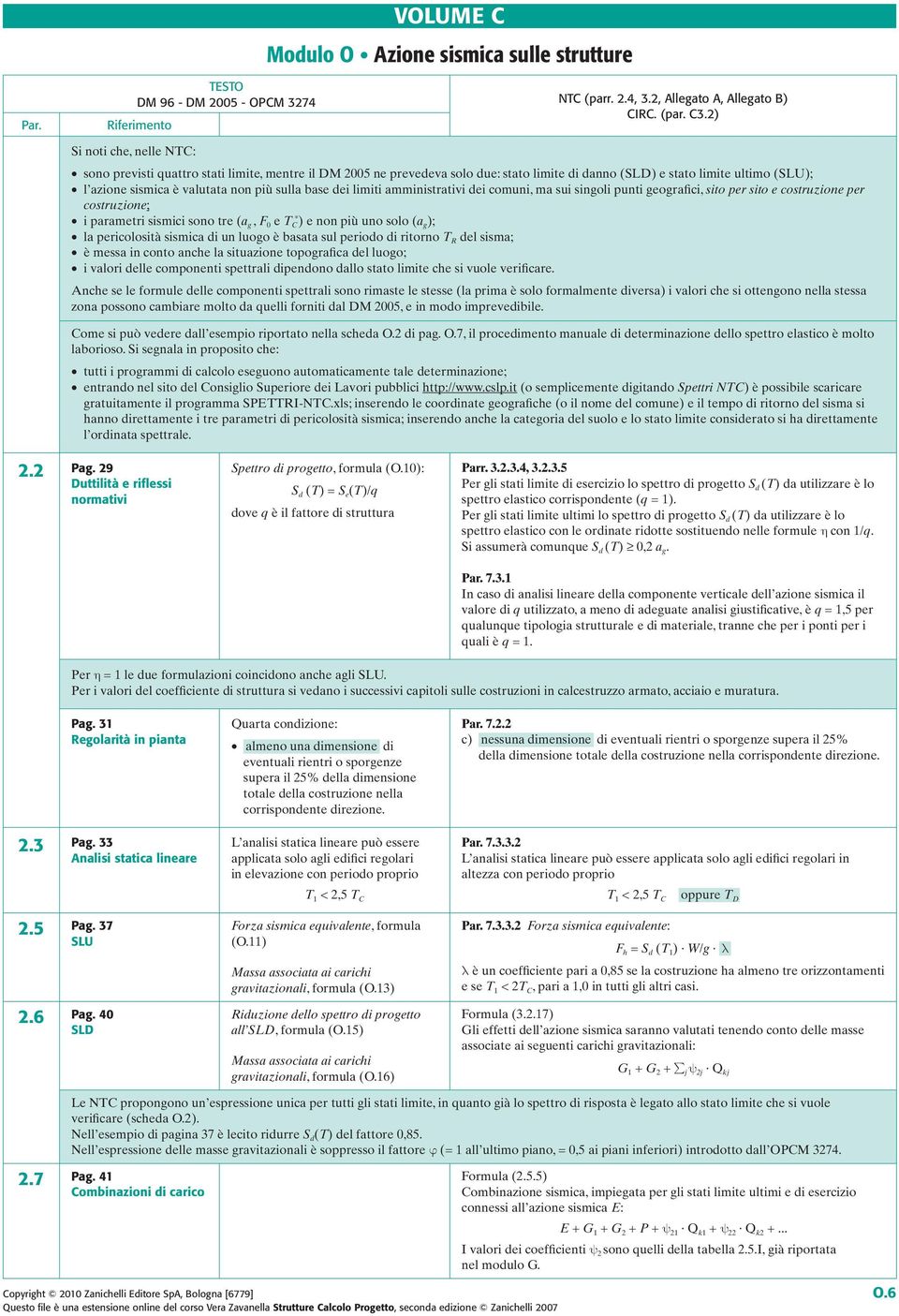 è valutata non più sulla base dei limiti amministrativi dei comuni, ma sui sinoli punti eorafici, sito per sito e costruzione per costruzione; i parametri sismici sono tre (a, F 0 e T C* ) e non più