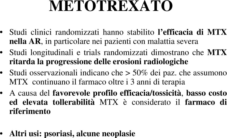 osservazionali indicano che > 50% dei paz.