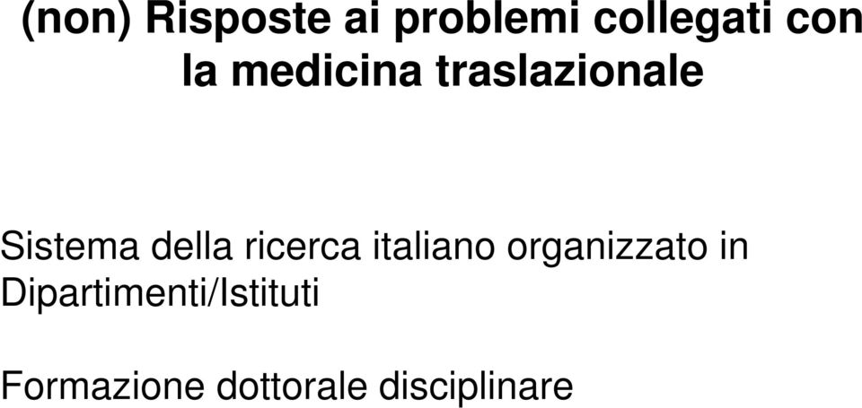 ricerca italiano organizzato in