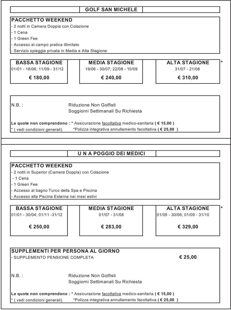 - 2 notti in Superior (Camera Doppia) con Colazione - 1 Cena - 1 Green Fee - Accesso al bagno Turco della Spa e Piscina - Accesso alla Piscina Esterna nei mesi estivi BASSA STAGIONE MEDIA STAGIONE