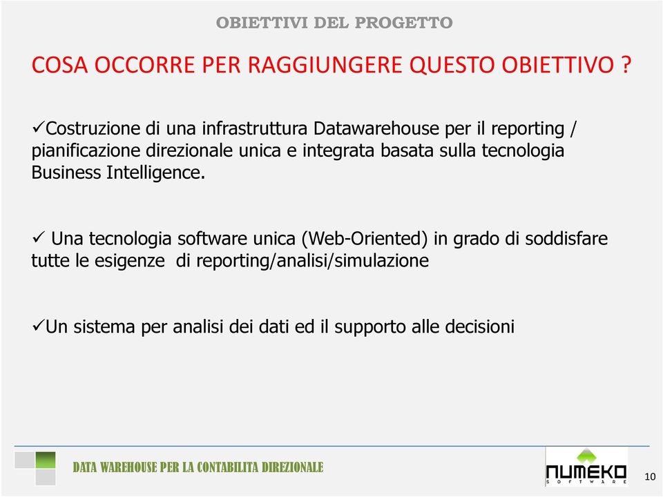 integrata basata sulla tecnologia Business Intelligence.