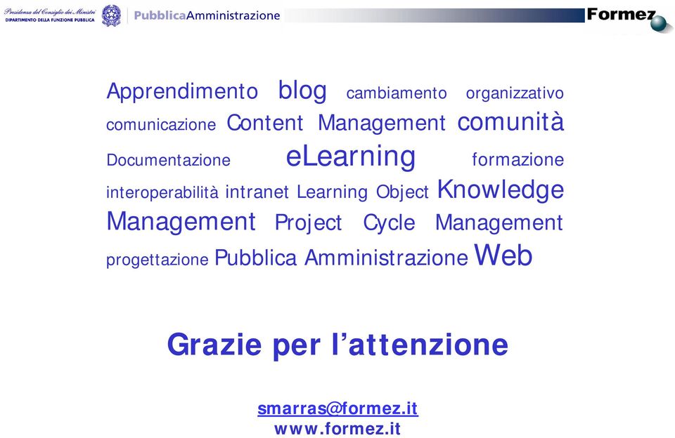 Learning Object Knowledge Management Project Cycle Management progettazione