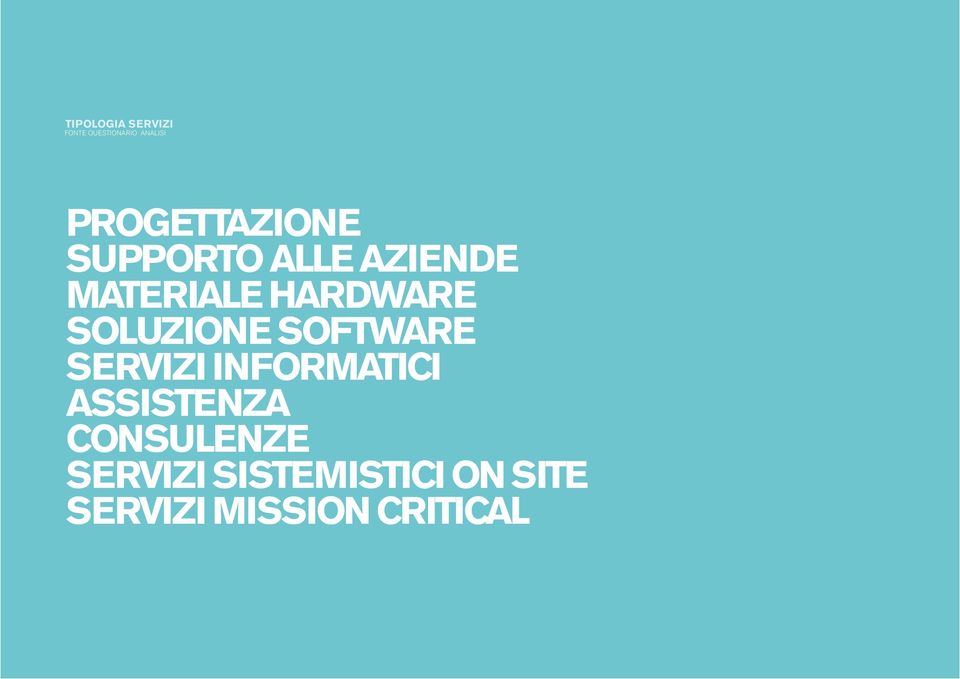 HARDWARE SOLUZIONE SOFTWARE SERVIZI INFORMATICI