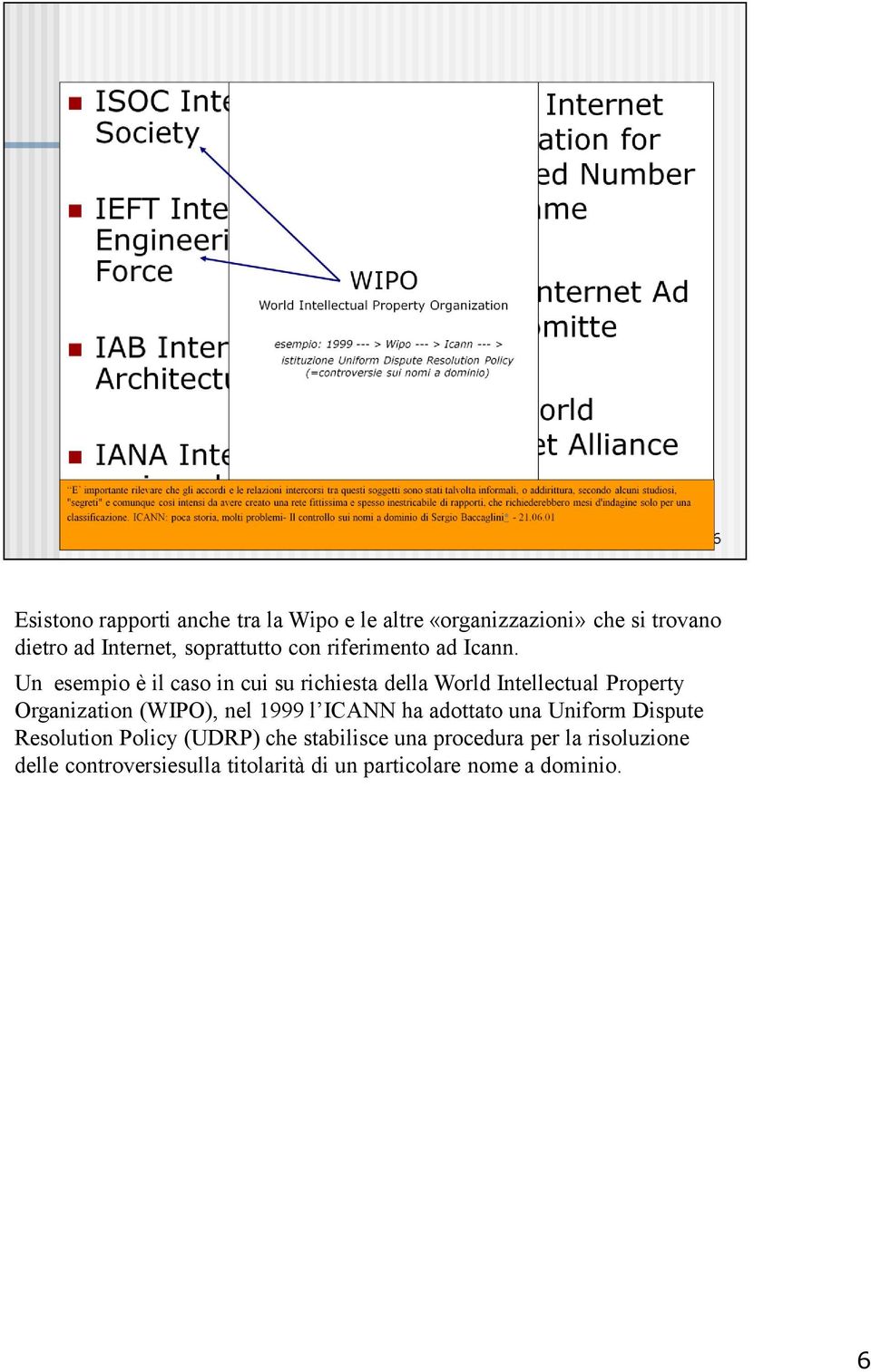 Un esempio è il caso in cui su richiesta della World Intellectual Property Organization (WIPO), nel 1999 l