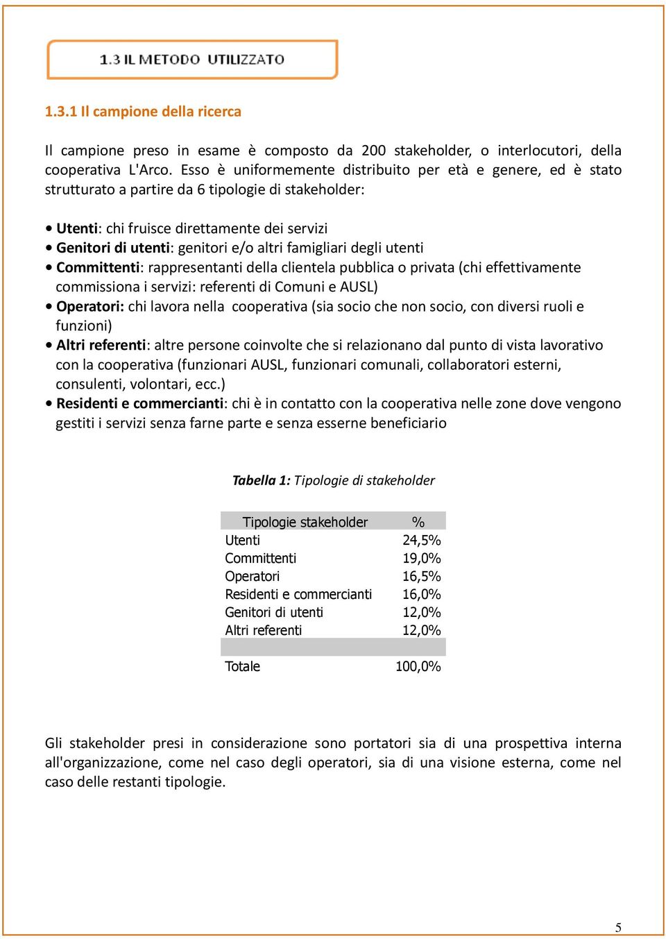 famigliari degli utenti Committenti: rappresentanti della clientela pubblica o privata (chi effettivamente commissiona i servizi: referenti di Comuni e AUSL) Operatori: chi lavora nella cooperativa