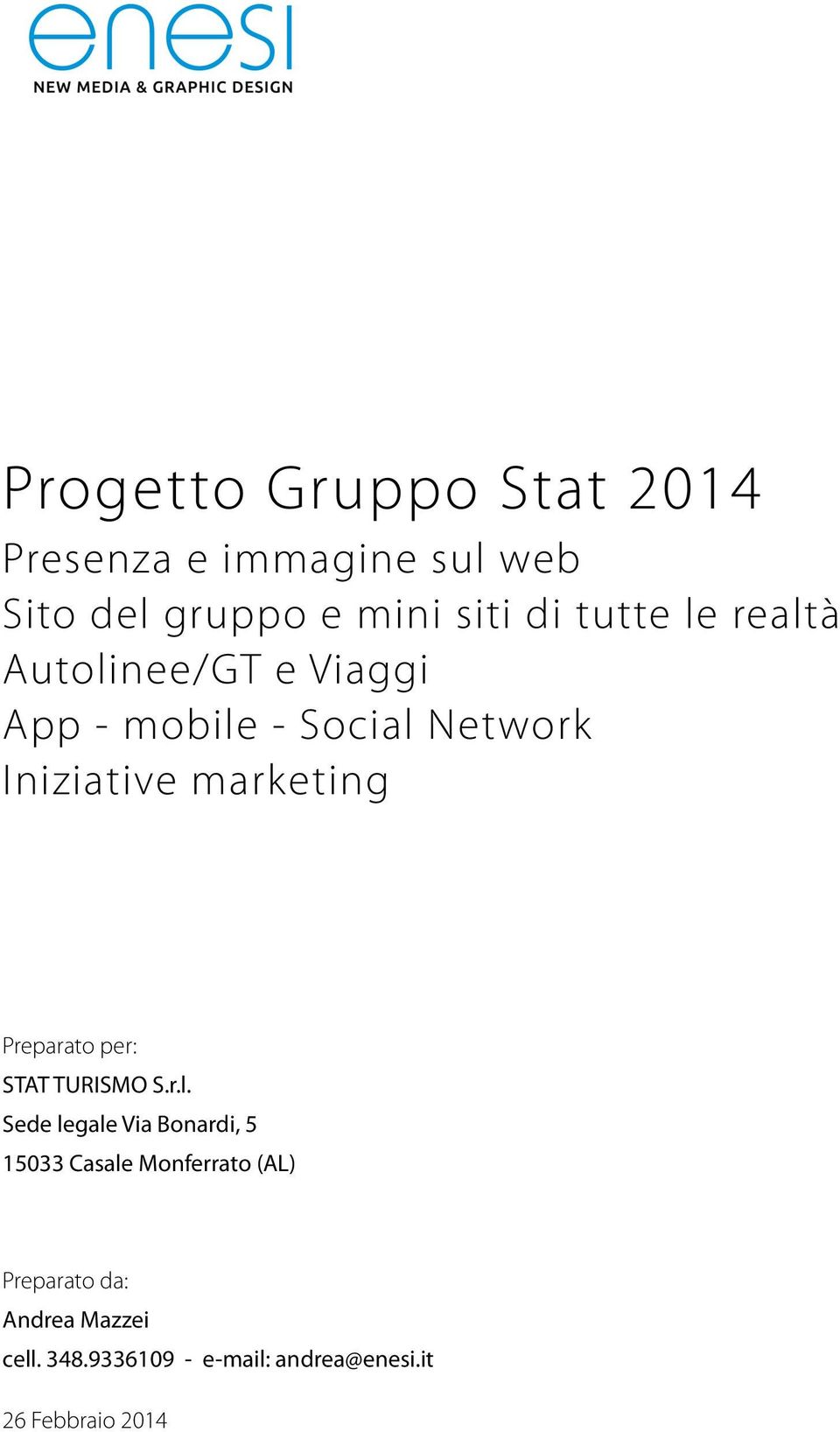 Preparato per: STAT TURISMO S.r.l.