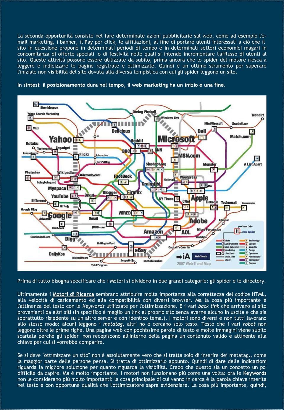 incrementare l'afflusso di utenti al sito. Queste attività possono essere utilizzate da subito, prima ancora che lo spider del motore riesca a leggere e indicizzare le pagine registrate e ottimizzate.