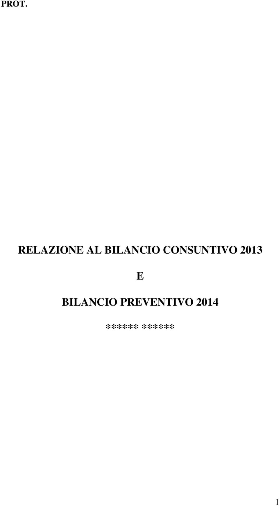 2013 E BILANCIO