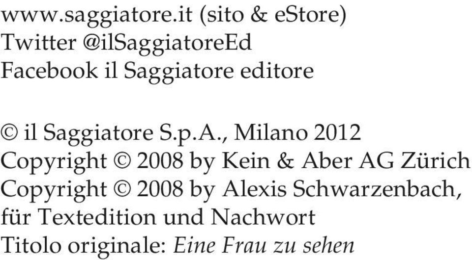 editore il Saggiatore S.p.A.