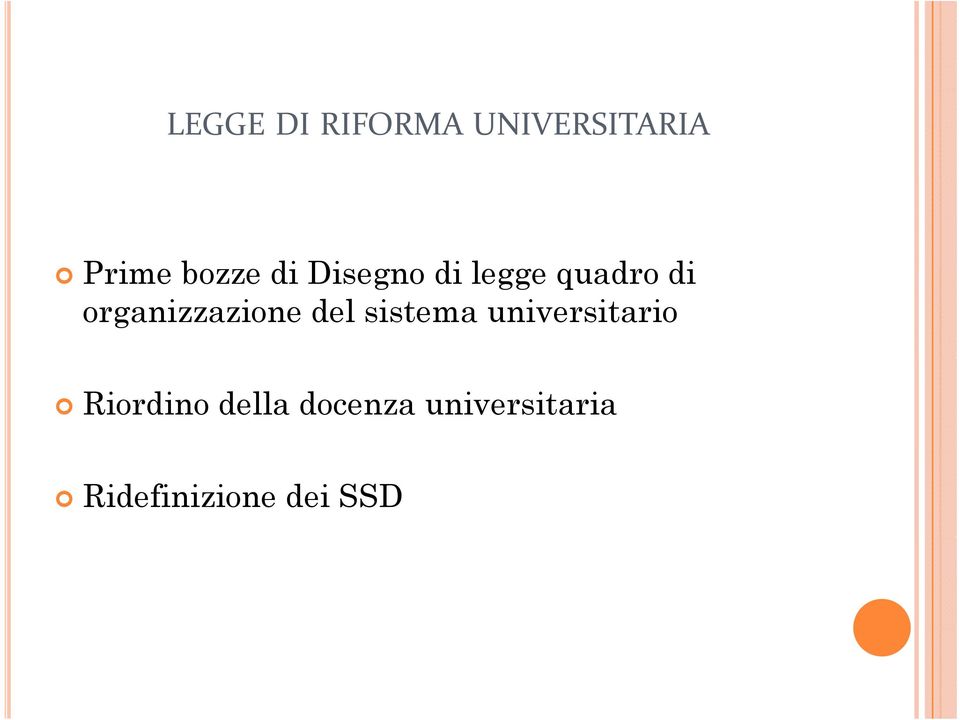 organizzazione del sistema universitario