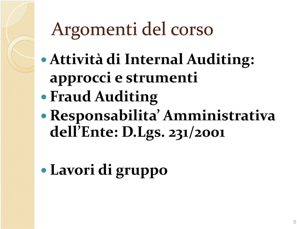 Auditing Responsabilita Amministrativa