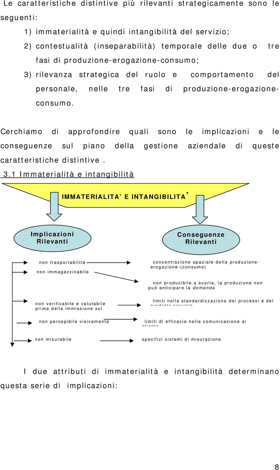 Cerchiamo di approfondire quali sono le implicazioni e le conseguenze sul piano della gestione aziendale di queste caratteristiche distintive. 3.