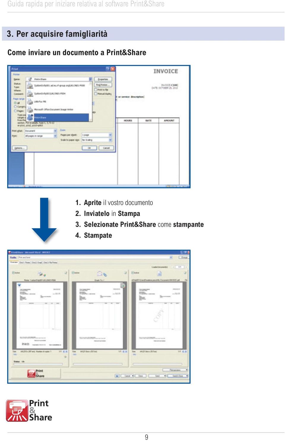 Aprite il vostro documento 2.