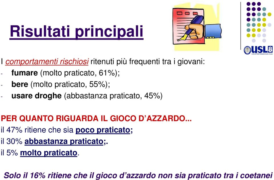 QUANTO RIGUARDA IL GIOCO D AZZARDO.