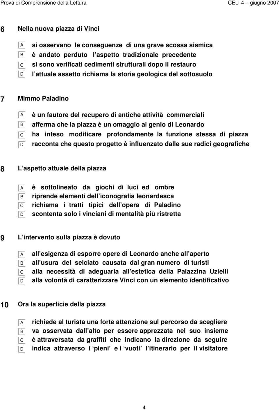 afferma che la piazza è un omaggio al genio di Leonardo C D ha inteso modificare profondamente la funzione stessa di piazza racconta che questo progetto è influenzato dalle sue radici geografiche 8 L