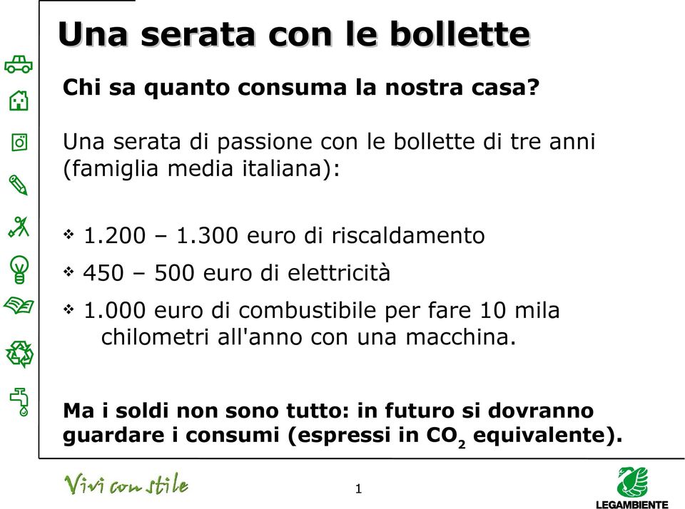 300 euro di riscaldamento 5 450 500 euro di elettricità.