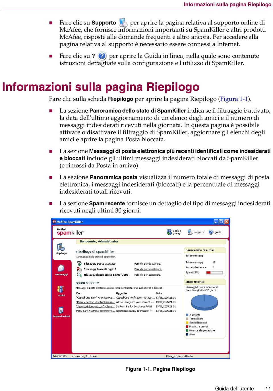 per aprire la Guida in linea, nella quale sono contenute istruzioni dettagliate sulla configurazione e l'utilizzo di SpamKiller.