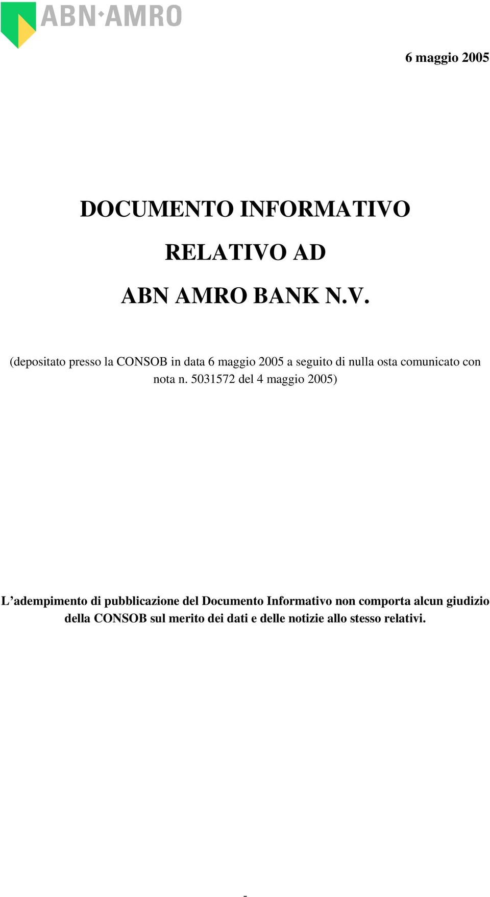 AD ABN AMRO BANK N.V.