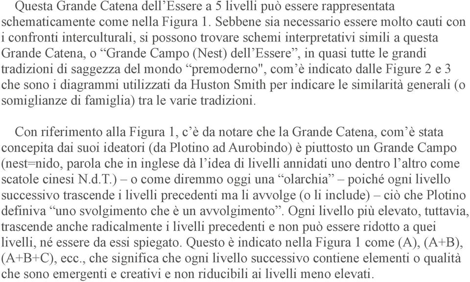 grandi tradizioni di saggezza del mondo premoderno", com è indicato dalle Figure 2 e 3 che sono i diagrammi utilizzati da Huston Smith per indicare le similarità generali (o somiglianze di famiglia)