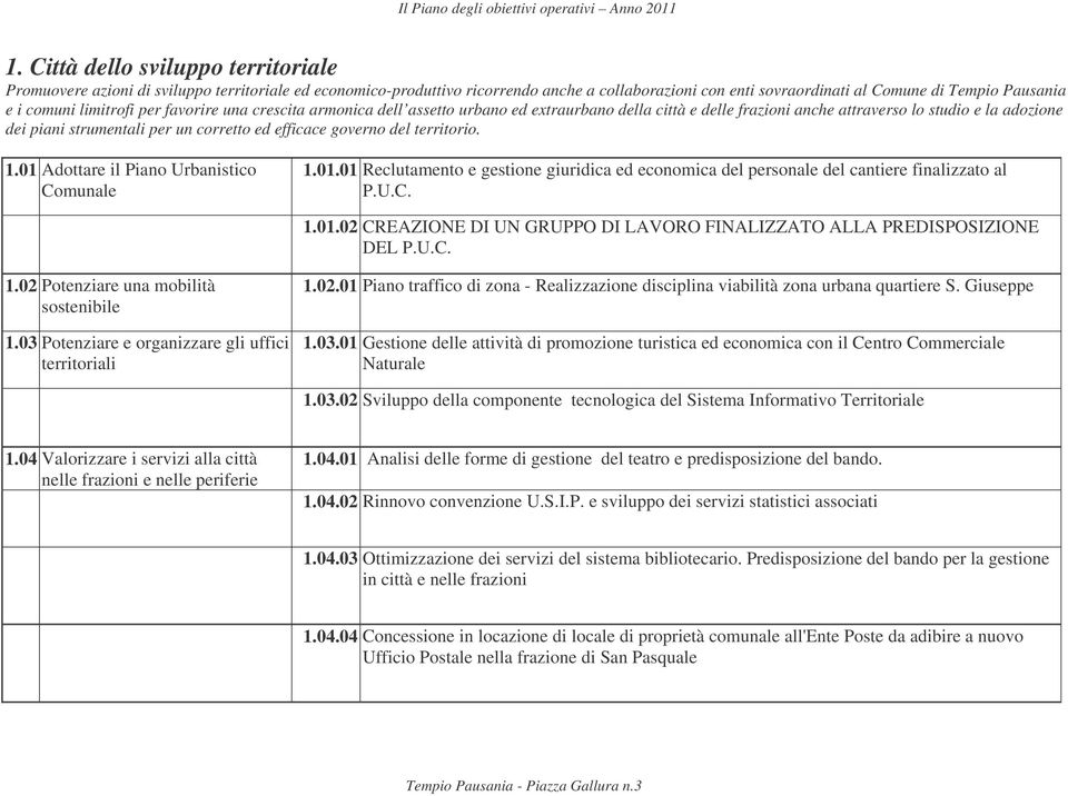 limitrofi per favorire una crescita armonica dell assetto urbano ed extraurbano della città e delle frazioni anche attraverso lo studio e la adozione dei piani strumentali per un corretto ed efficace