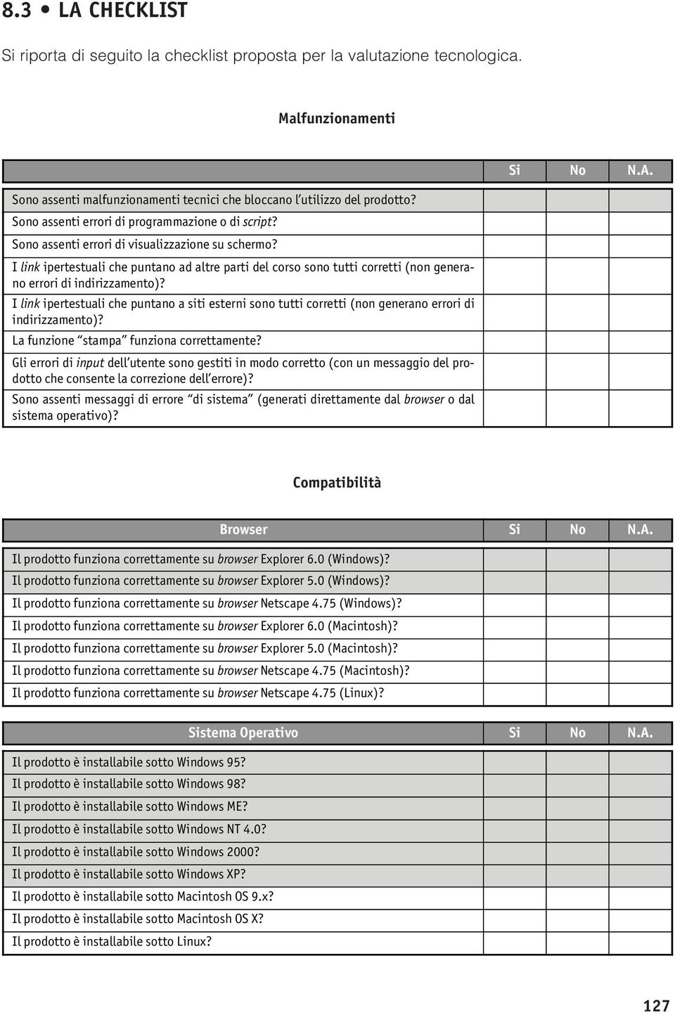 I link ipertestuali che puntano ad altre parti del corso sono tutti corretti (non generano errori di indirizzamento)?