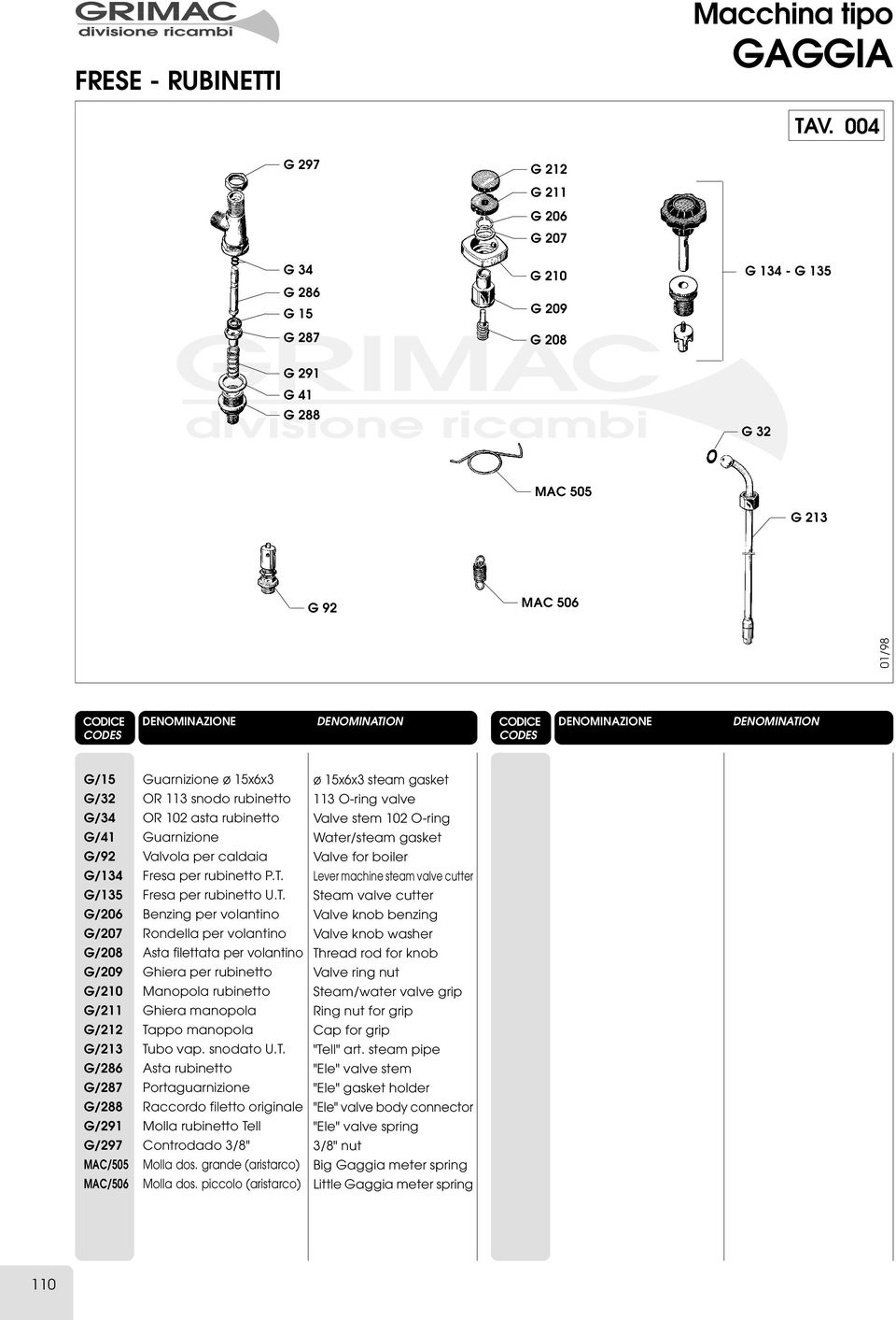 G/135 Fresa per rubinetto U.T.