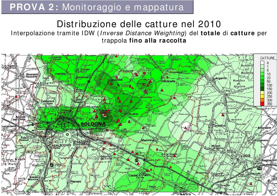 Interpolazione tramite IDW (Inverse Distance