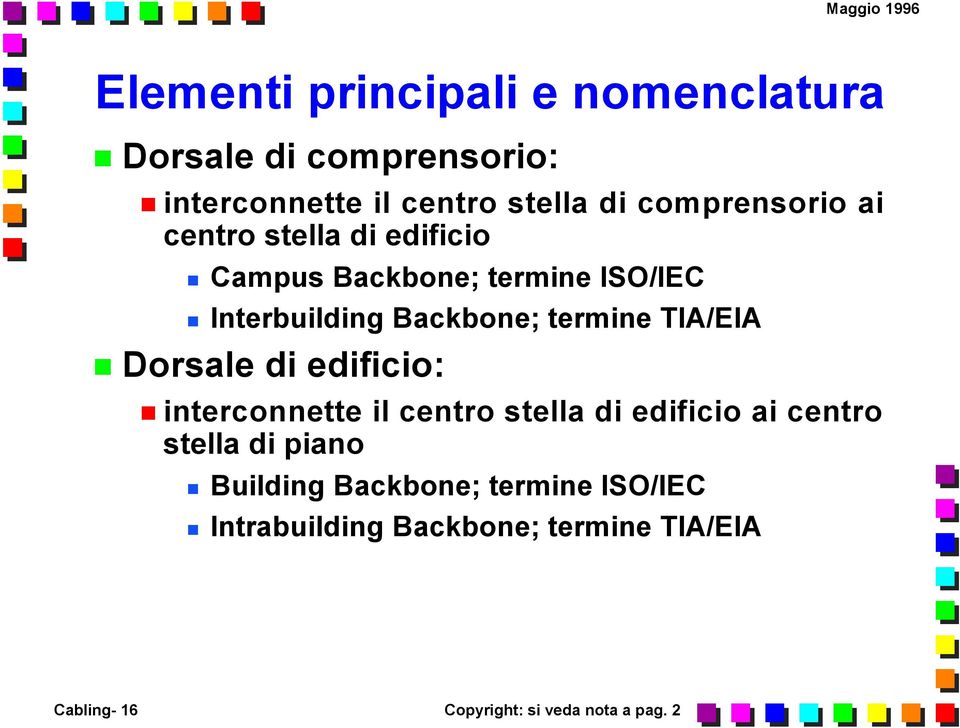 termine TIA/EIA Dorsale di edificio: interconnette il centro stella di edificio ai centro stella di