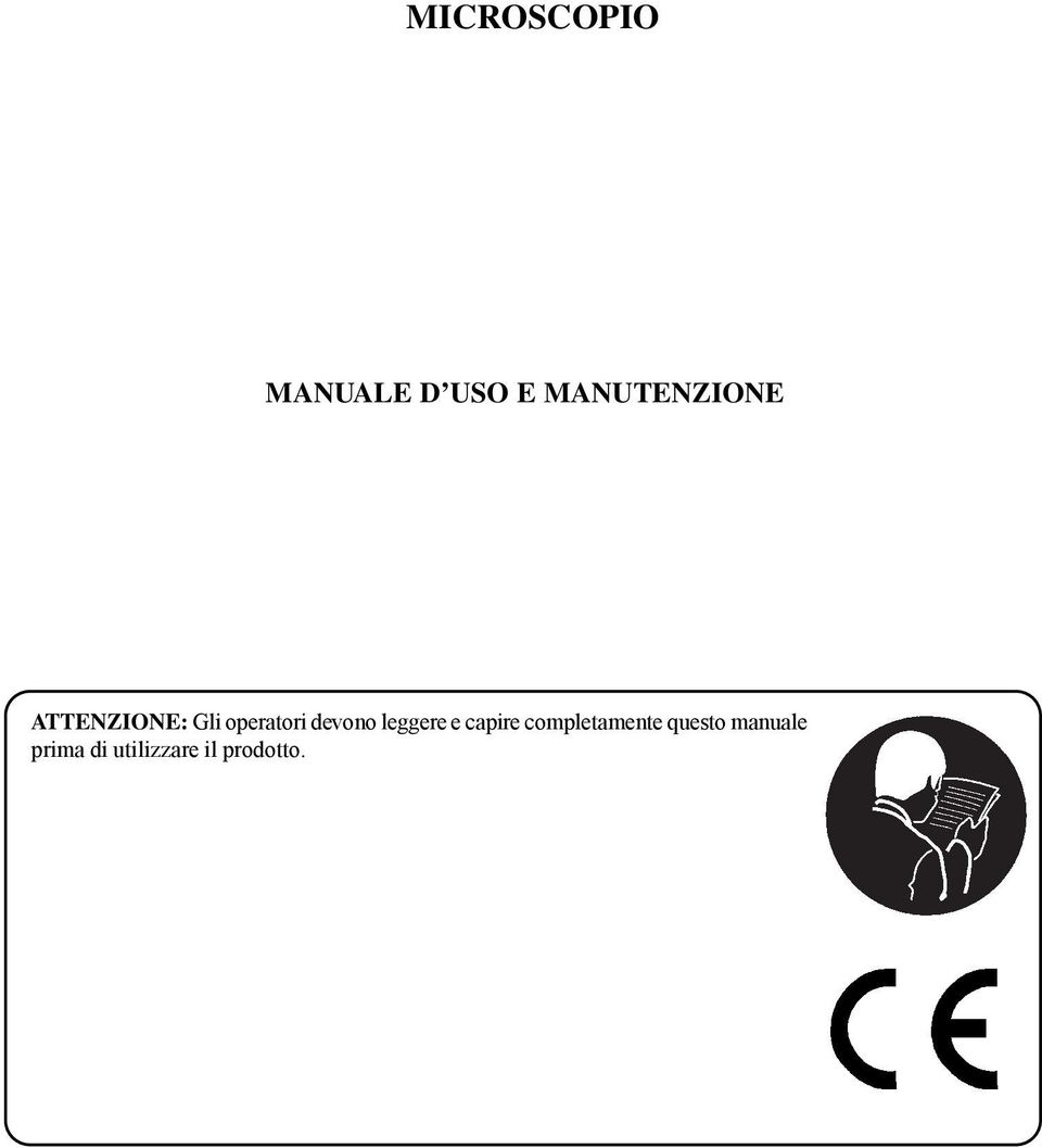 capire completamente questo manuale prima di