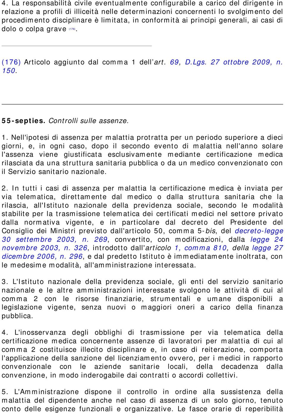 Controlli sulle assenze. 1.