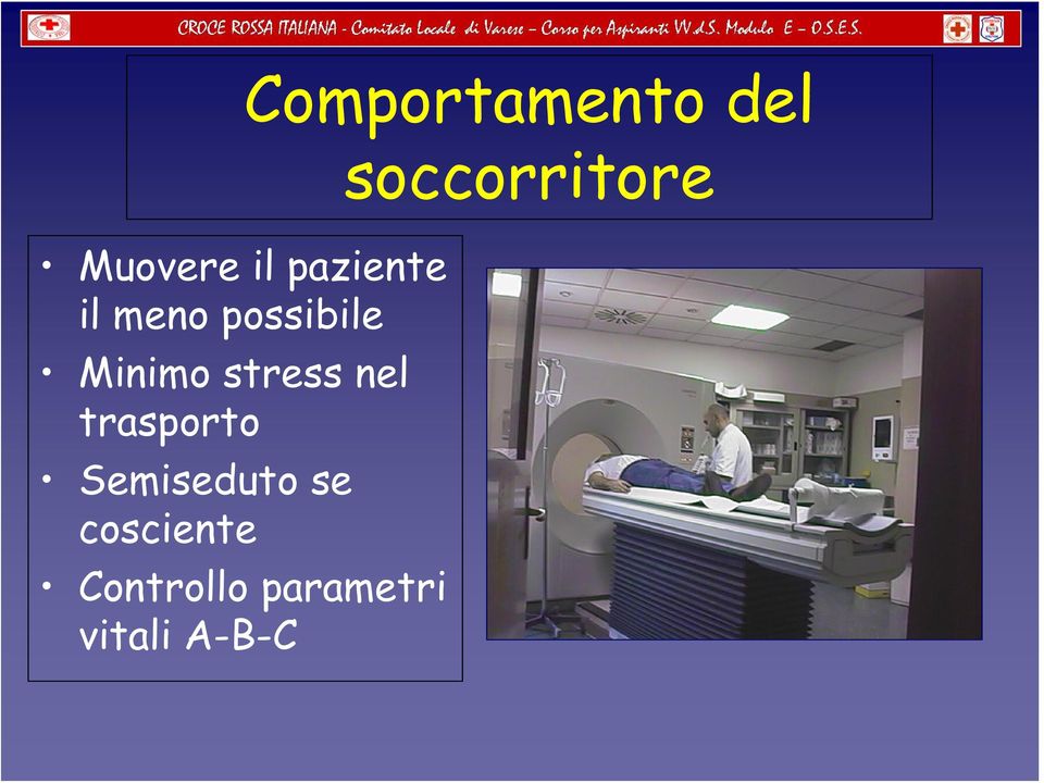 se cosciente Controllo parametri