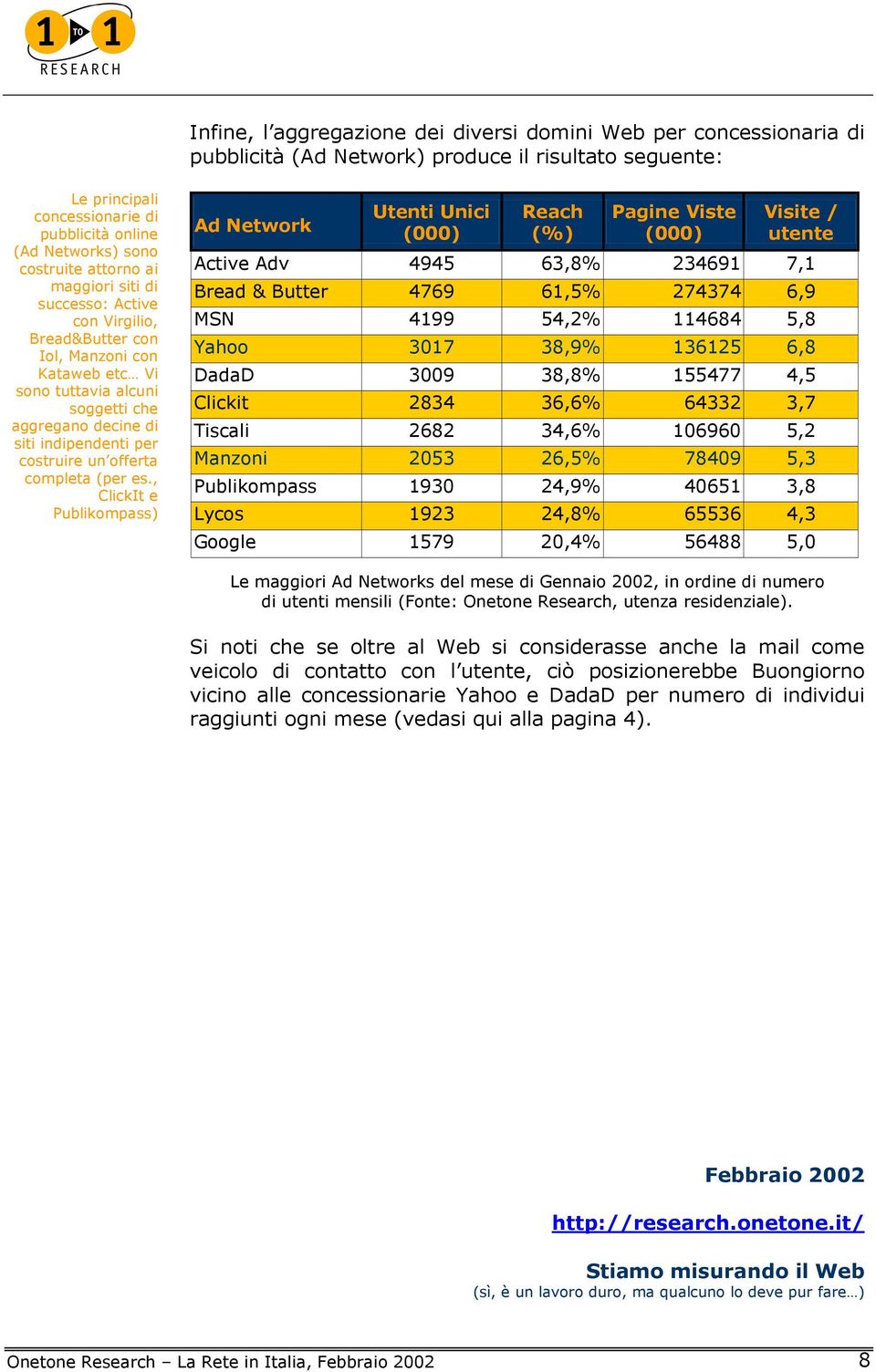 costruire un offerta completa (per es.