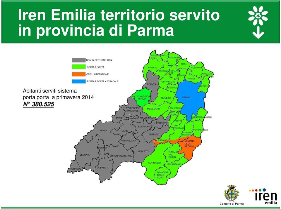 Parma Abitanti serviti