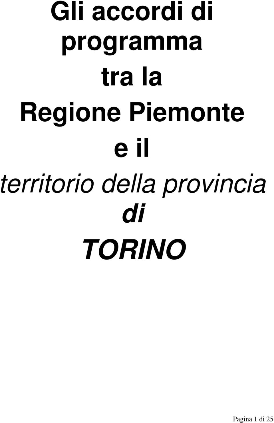 il territorio della