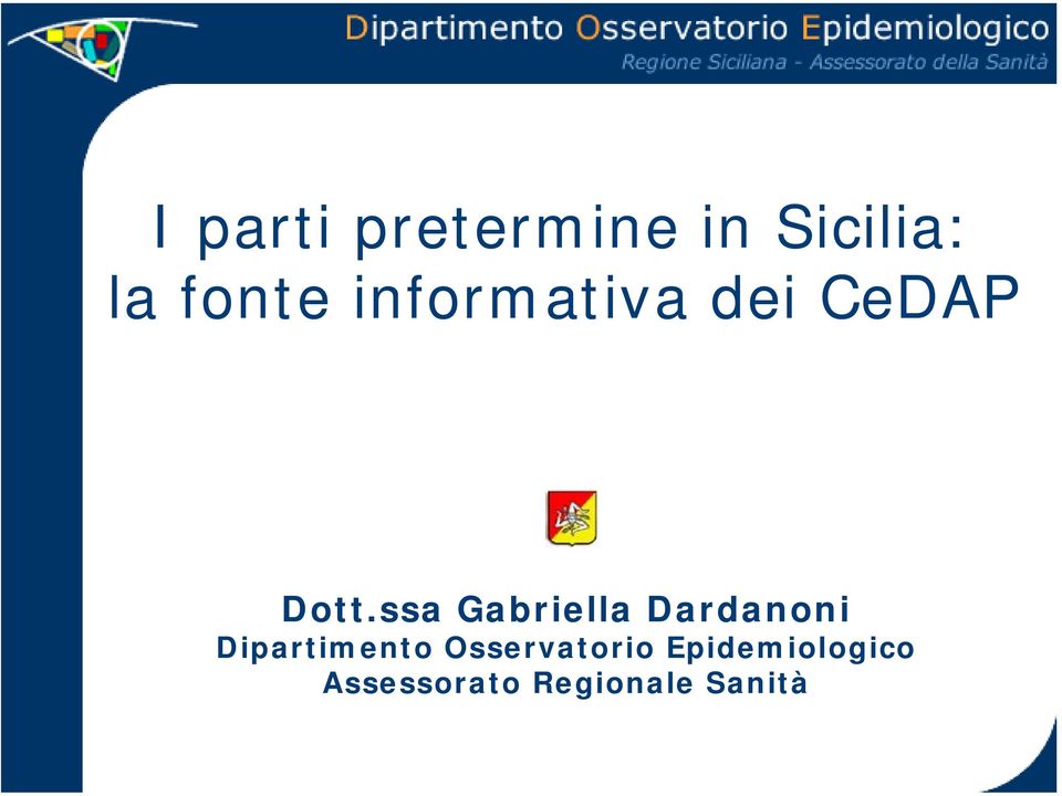 ssa Gabriella Dardanoni Dipartimento