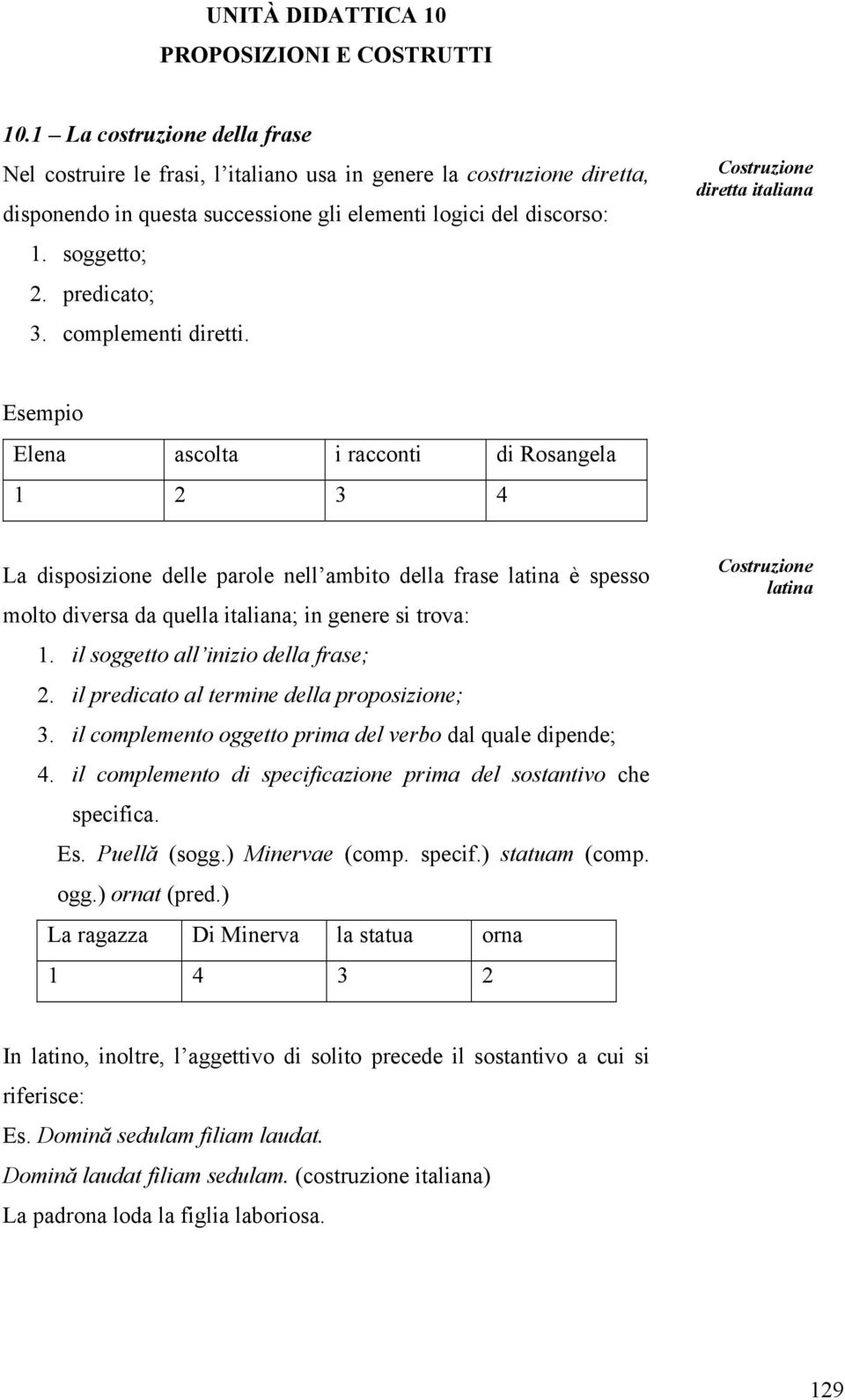 complementi diretti.