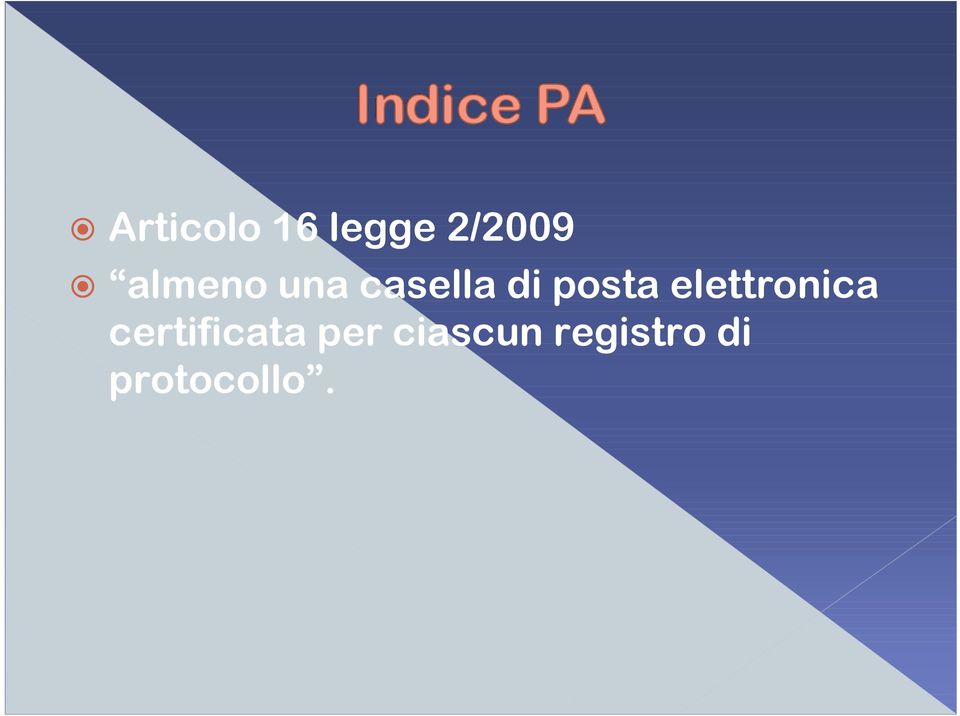 elettronica certificata per