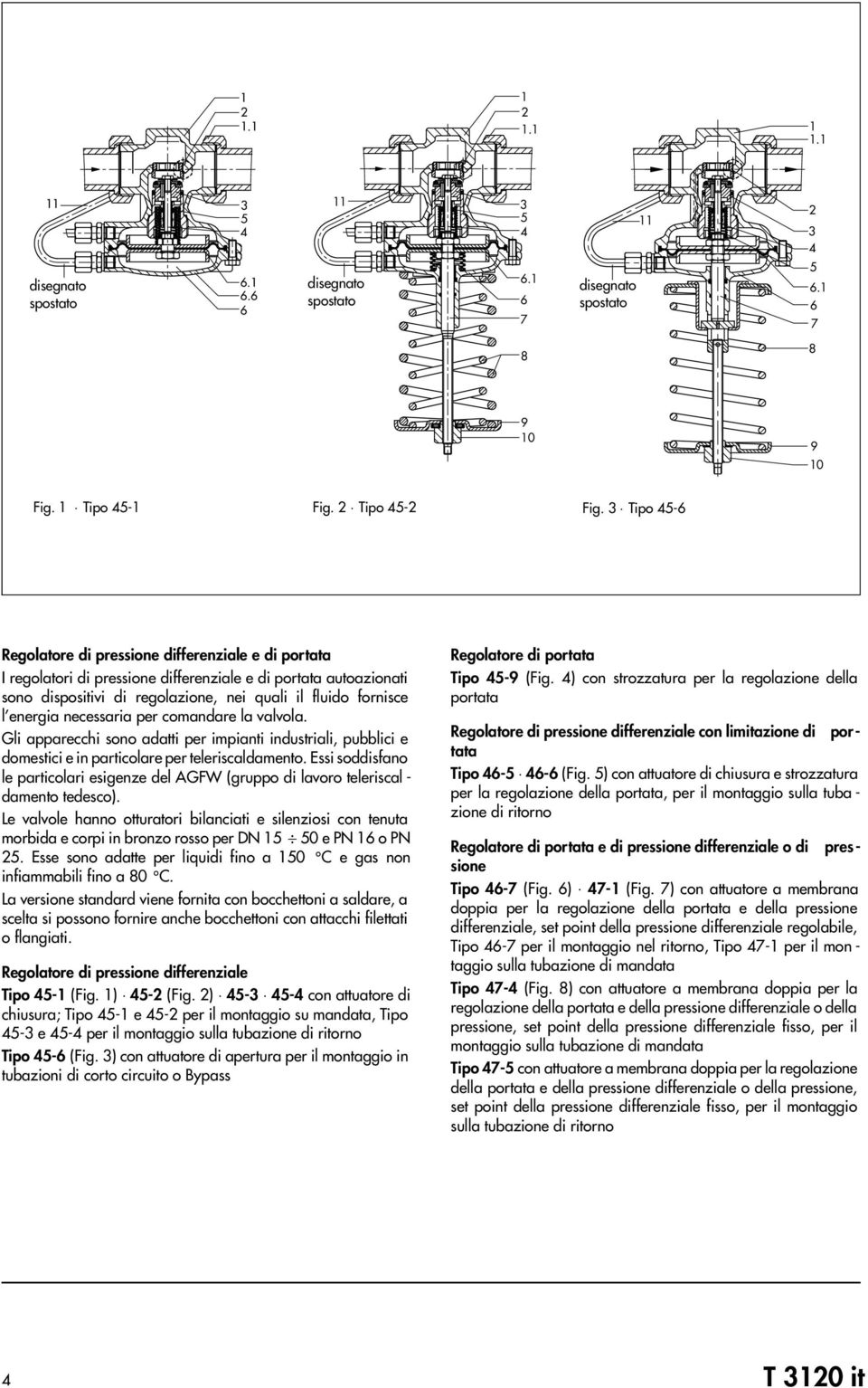 Tipo - Regolatore di pressione differenziale e di portata I regolatori di pressione differenziale e di portata autoazionati sono dispositivi di regolazione, nei quali il fluido fornisce l energia