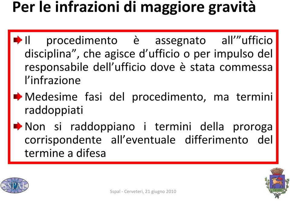 stata commessa l infrazione Medesime fasi del procedimento, ma termini raddoppiati Non