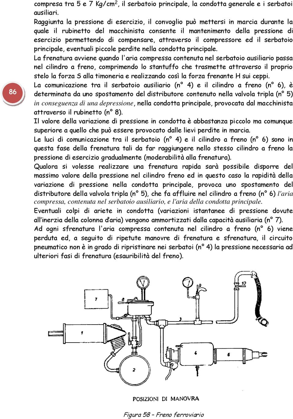 attraverso il compressore ed il serbatoio principale, eventuali piccole perdite nella condotta principale.