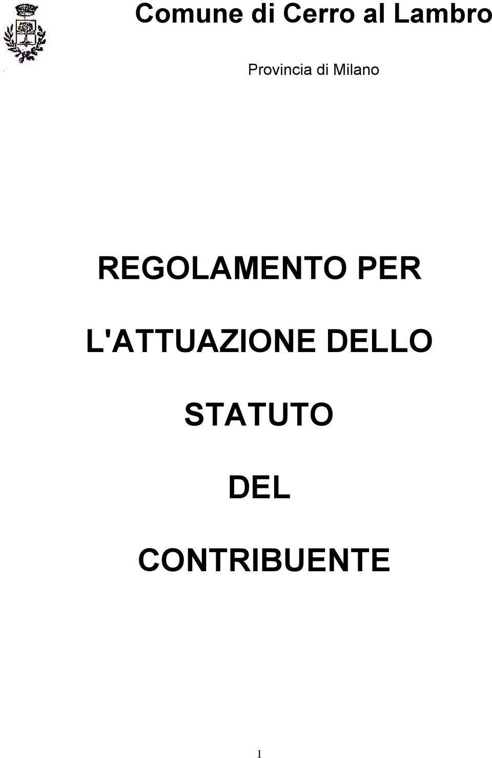 REGOLAMENTO PER