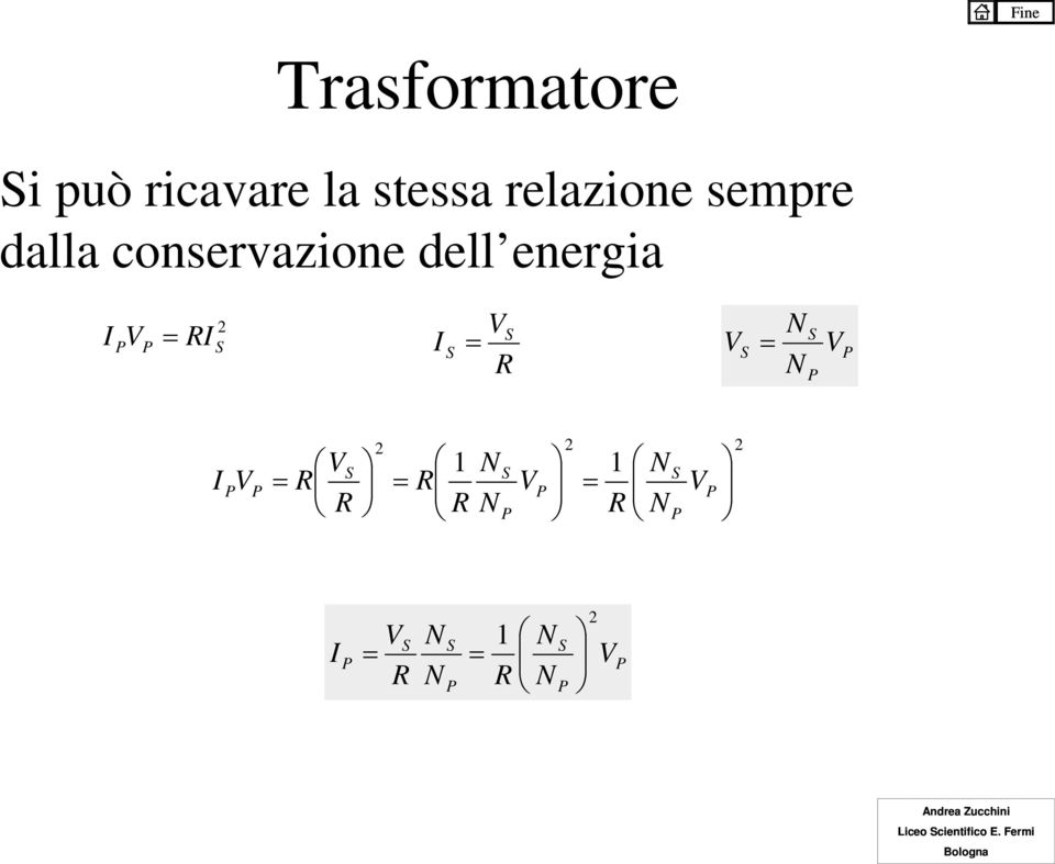 stessa elazione sempe dalla consevazione dell enegia