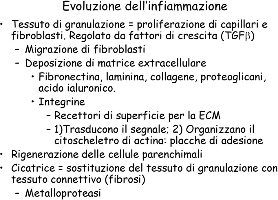 collagene, proteoglicani, acido ialuronico.