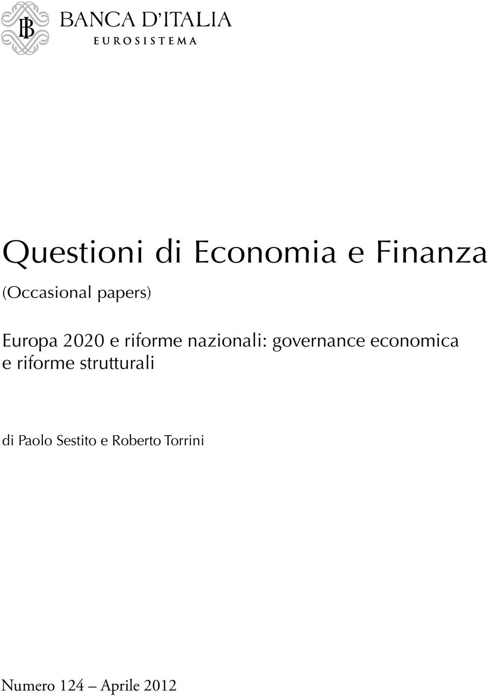 governance economica e riforme strutturali di