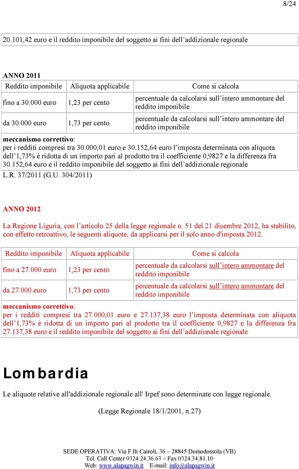 correttivo: per i redditi compresi tra 30.000,01 euro e 30.