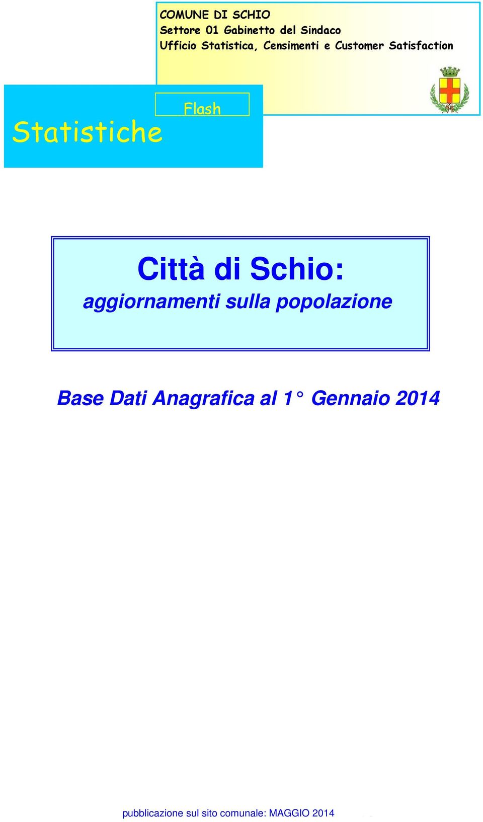 Città di Schio: aggiornamenti sulla popolazione Base Dati