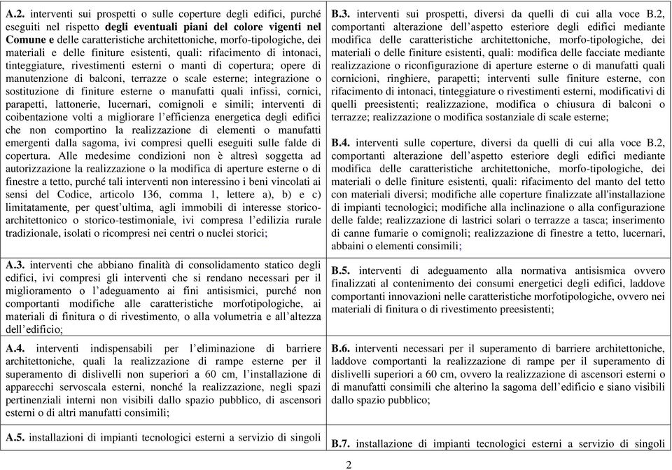 scale esterne; integrazione o sostituzione di finiture esterne o manufatti quali infissi, cornici, parapetti, lattonerie, lucernari, comignoli e simili; interventi di coibentazione volti a migliorare