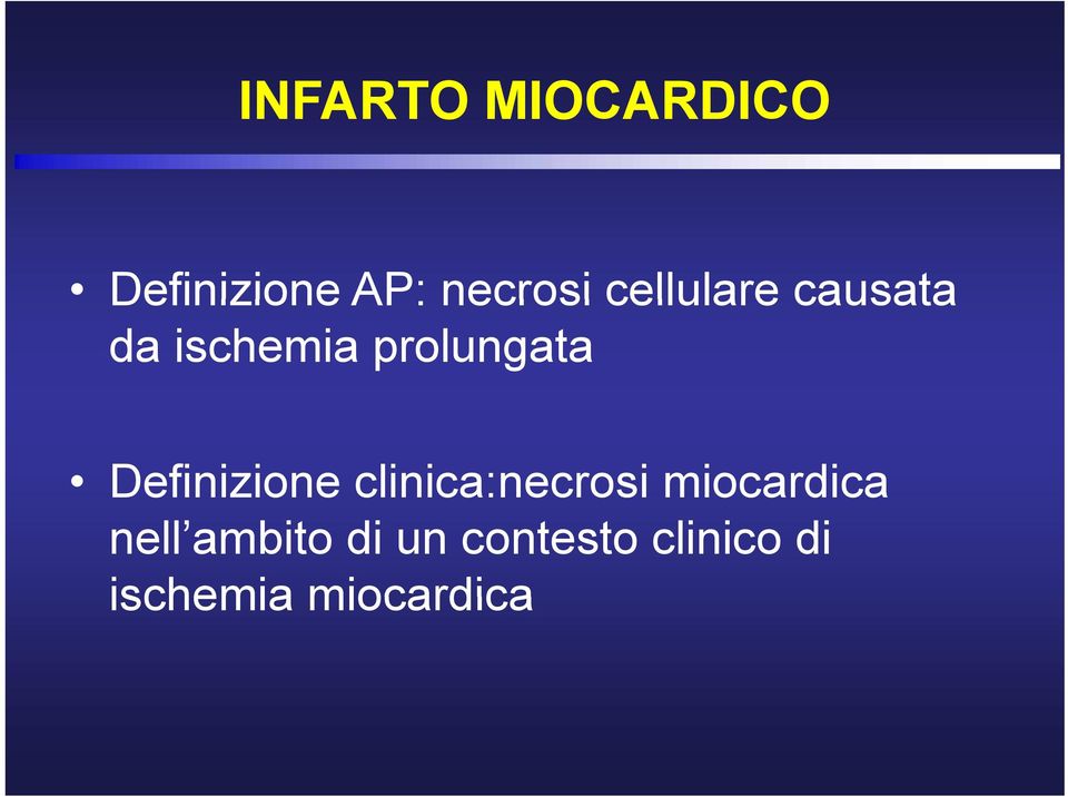 Definizione e clinica:necrosi ca miocardica